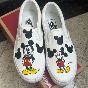 Custom hand painted Mickey Mouse vans